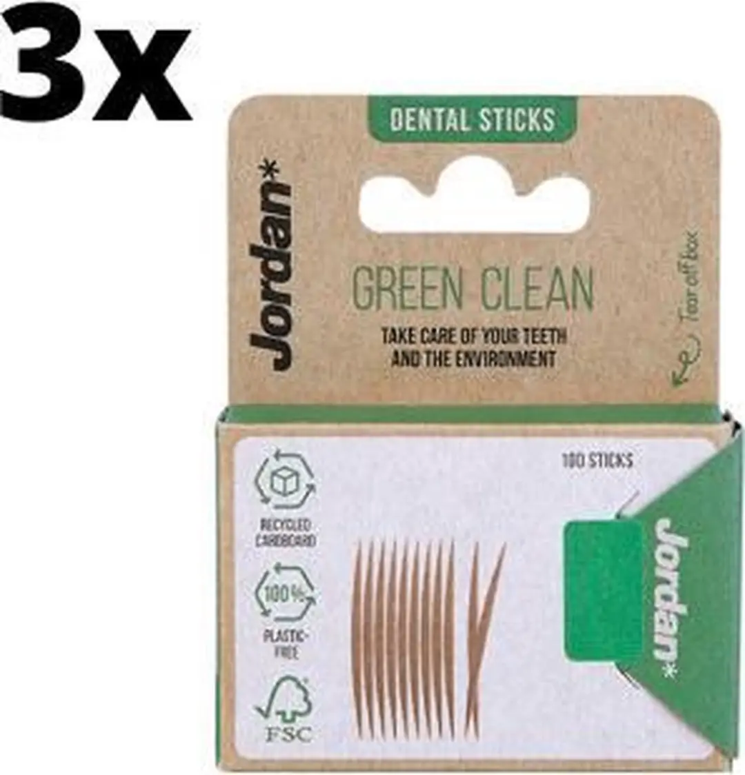 Jordan Green Clean Tandenstokers 300 Stuks