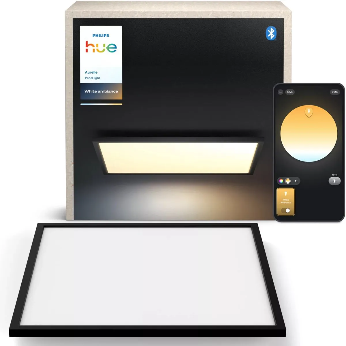 Philips Hue Aurelle Paneellamp - 39W - Zwart