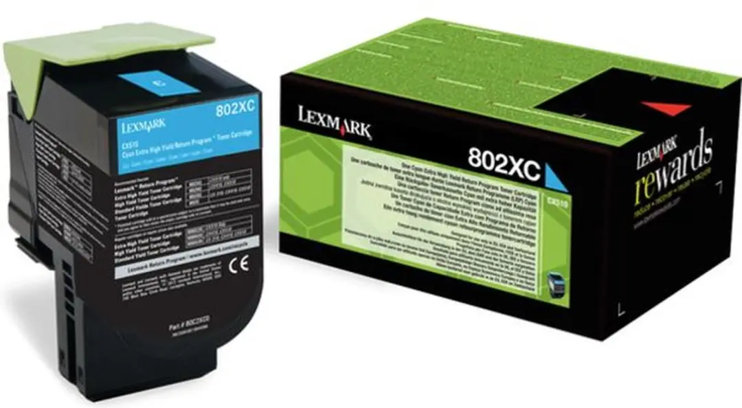 Lexmark 802XC Tonercartridge Cyaan 4000 Pagina's - 50127087