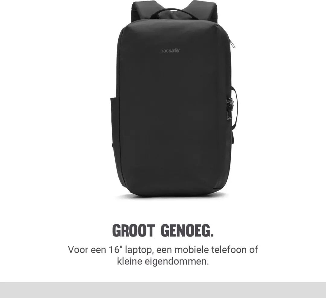 Pacsafe Metrosafe X 30635100 Rugzak 18L - 16 inch - RFID-blokkerend - Zwart