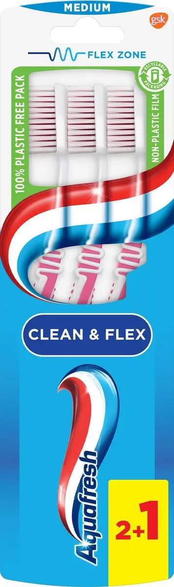 Aquafresh Clean & Flex Tandenborstel Medium