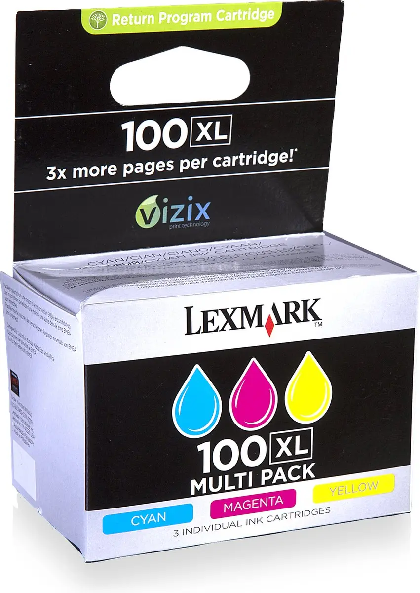 Lexmark 100XL Inktcartridge - Cyaan/Magenta/Geel - 600 pagina's