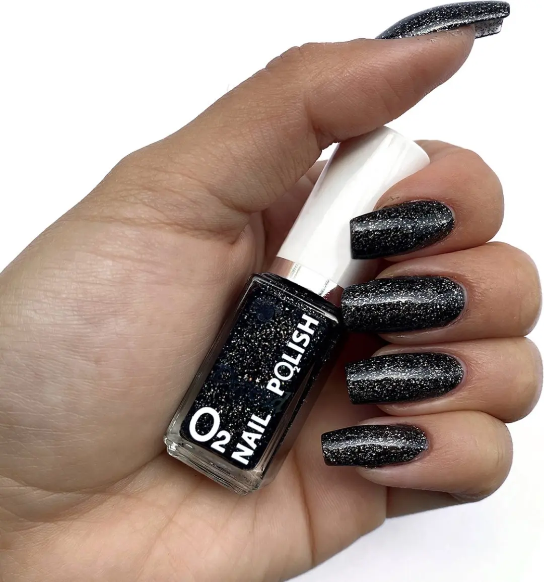 Depend Nagellak Midnight Star 5ml - Zwart Glitter