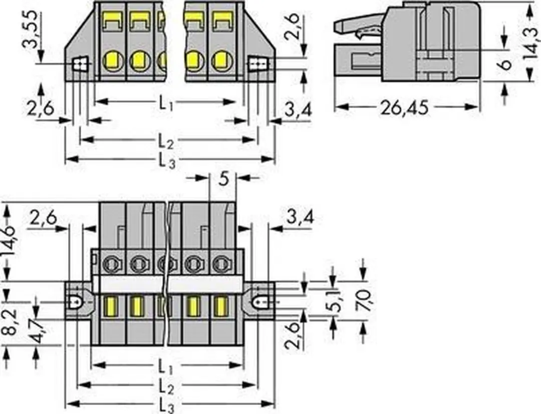 Wago 231-104/031-000 Kabelconnector - Grijs
