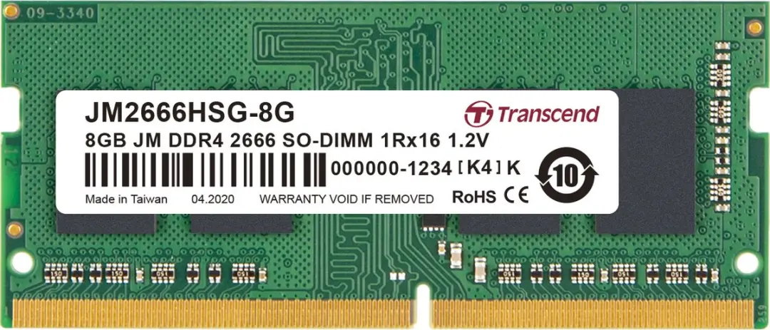 Transcend 8GB DDR4 2666MHz SO-DIMM JM2666HSG-8G