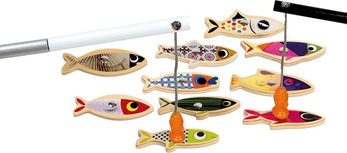 Janod Sardine Visspel 8209 - 10 Sardientjes met 2 Hengels