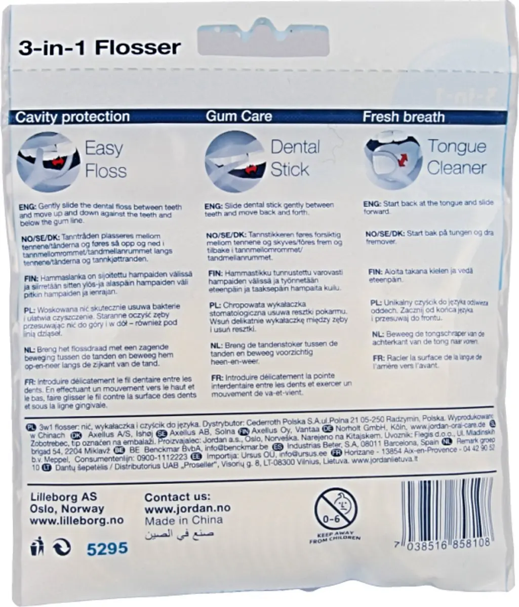 Jordan 3-in-1 Flosser - 36 Stuks - afbeelding 6 van 6