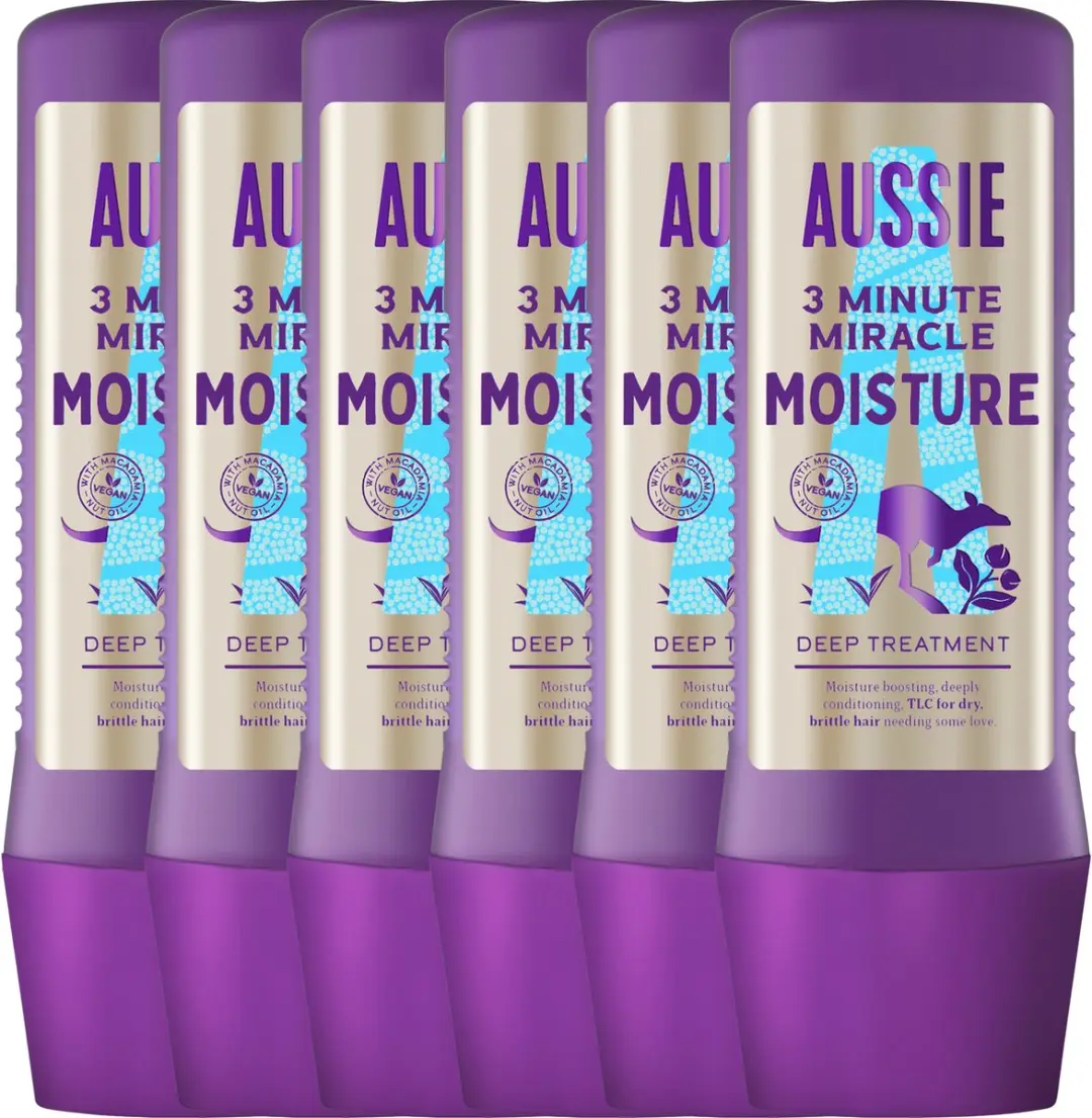 Aussie 3 Minute Miracle Moisture Haarmasker - 6x225ml