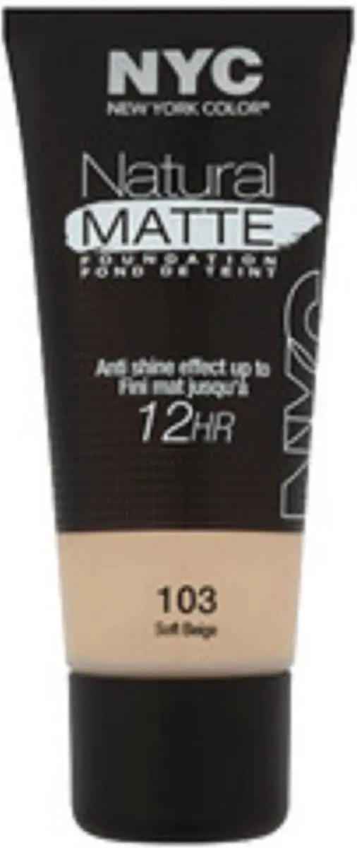 NYC Natural Matte Foundation 103 Soft Beige 30ml