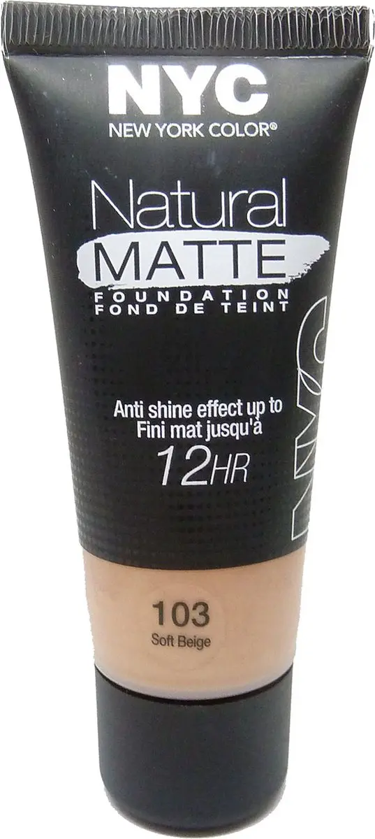 NYC Natural Matte Foundation 103 Soft Beige 30ml