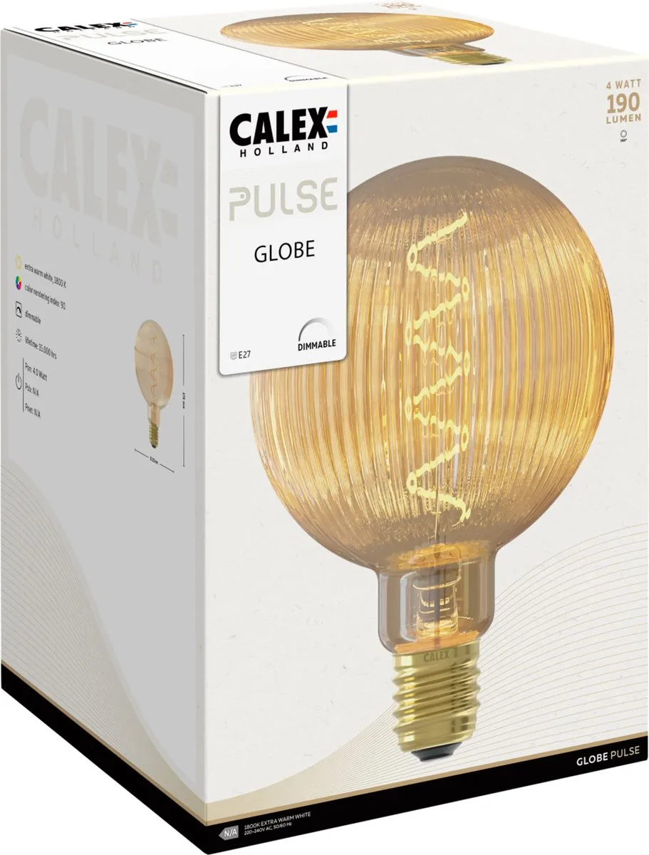 Calex Pulse Nantes LED Lamp E27 - 4W - 1800K - Amber