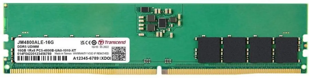 Transcend JM4800ALE-16G DDR5 Werkgeheugen 16GB 4800MHz