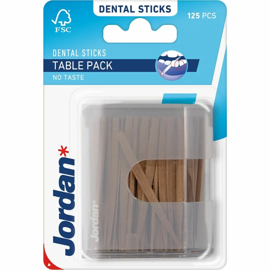 Jordan Tafeldispenser Tandenstokers 125 Stuks - 5x Groene Verpakkingen