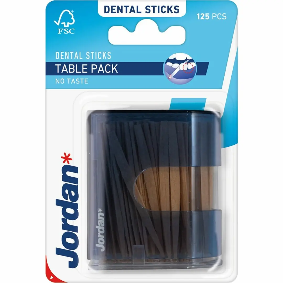 Jordan Tafeldispenser Tandenstokers 125 Stuks - 5x Groene Verpakkingen