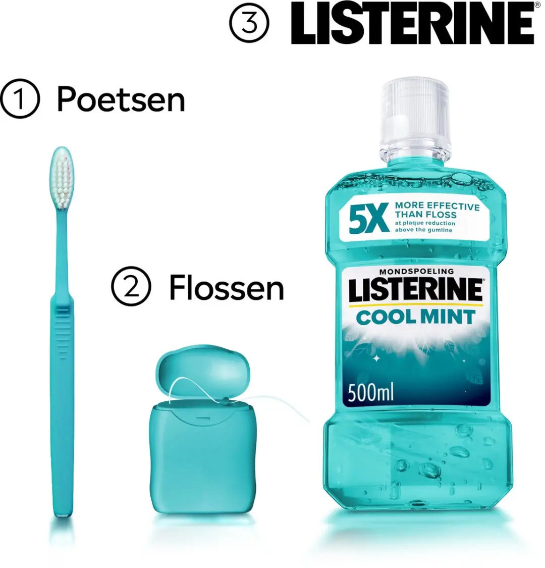 Listerine Cool Mint Mondspoeling 3x500ml