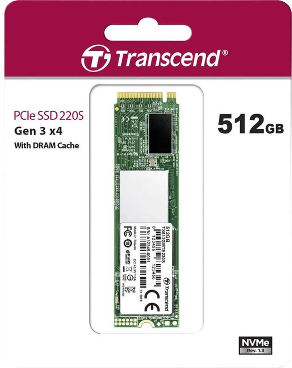 Transcend 220S TS512GMTE220S M.2 SSD 512GB - afbeelding 6 van 6