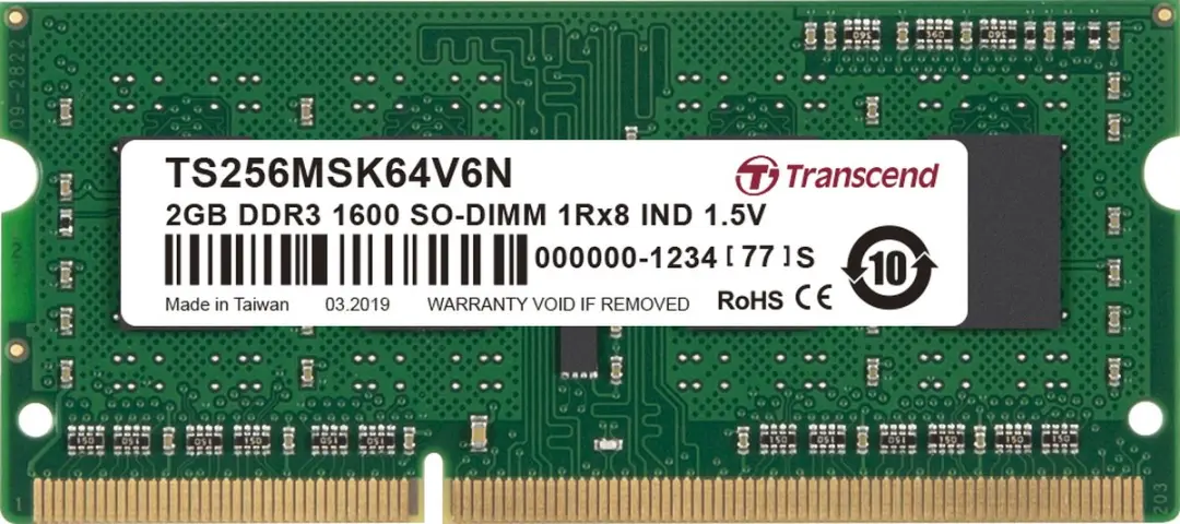 Transcend TS256MSK64V6N DDR3 SO-DIMM 2GB 1600MHz