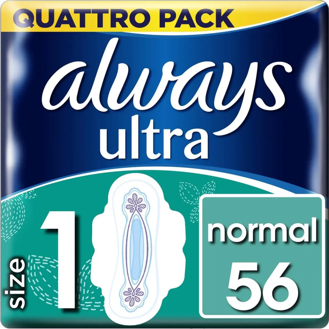 Always Pads Ultra Normal Plus - Quatro Pack 56 Stuks