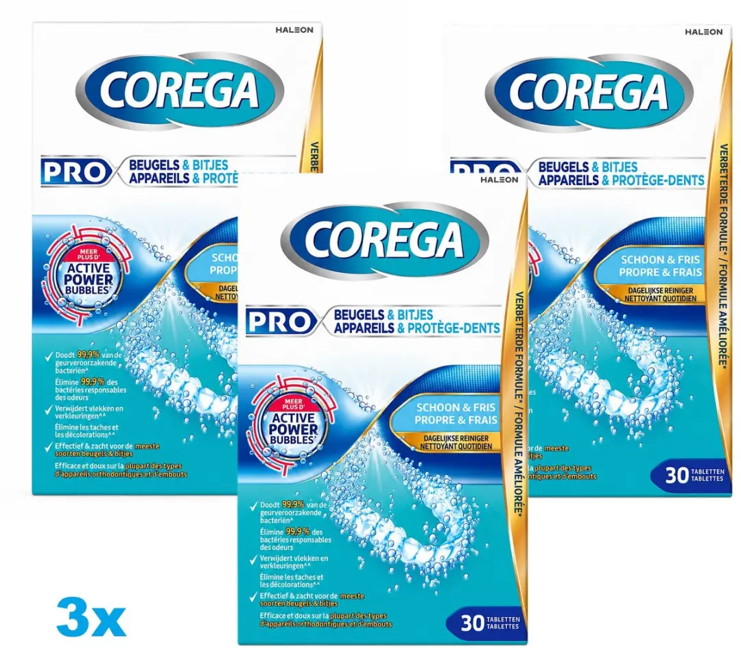 Corega Pro Beugels & Bitjes 3 x 30 tabletten