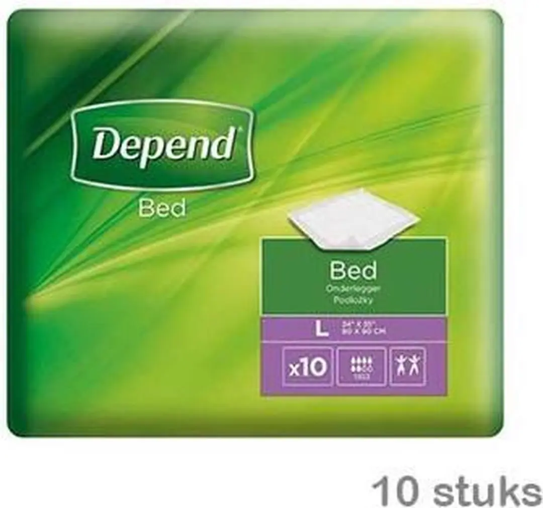 Depend Incontinentie Bedonderlegger M - 10 Stuks