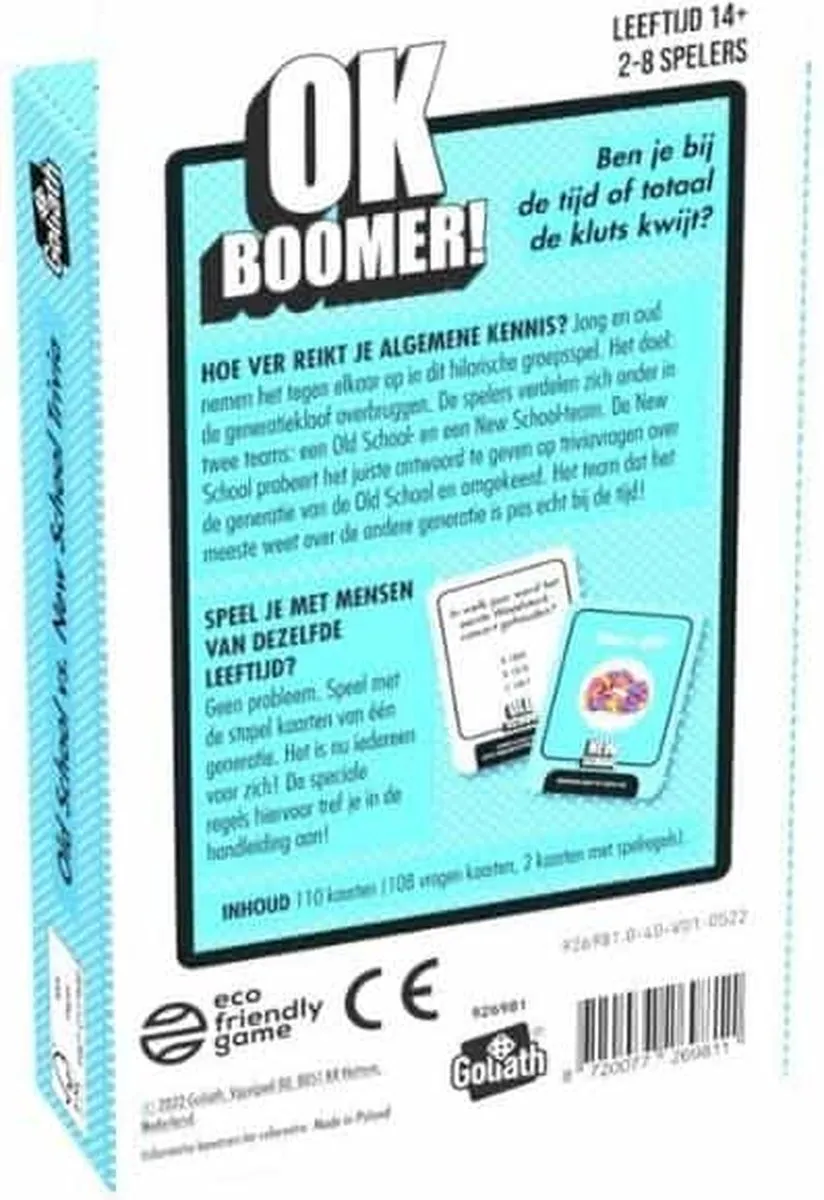 Goliath OK Boomer Pocket Kaartspel 926981.012 - 2-8 Spelers