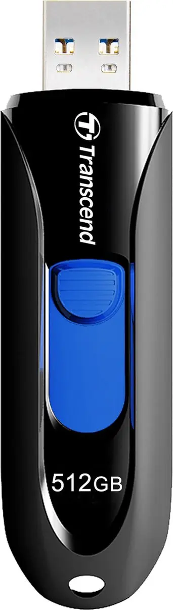 Transcend JetFlash 790 TS512GJF790K USB-stick 512GB - Zwart/Blauw
