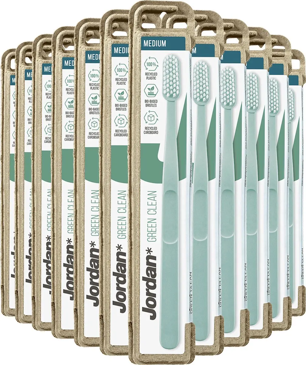 Jordan Tandenborstel Green Clean Medium - 12 Stuks - afbeelding 6 van 6