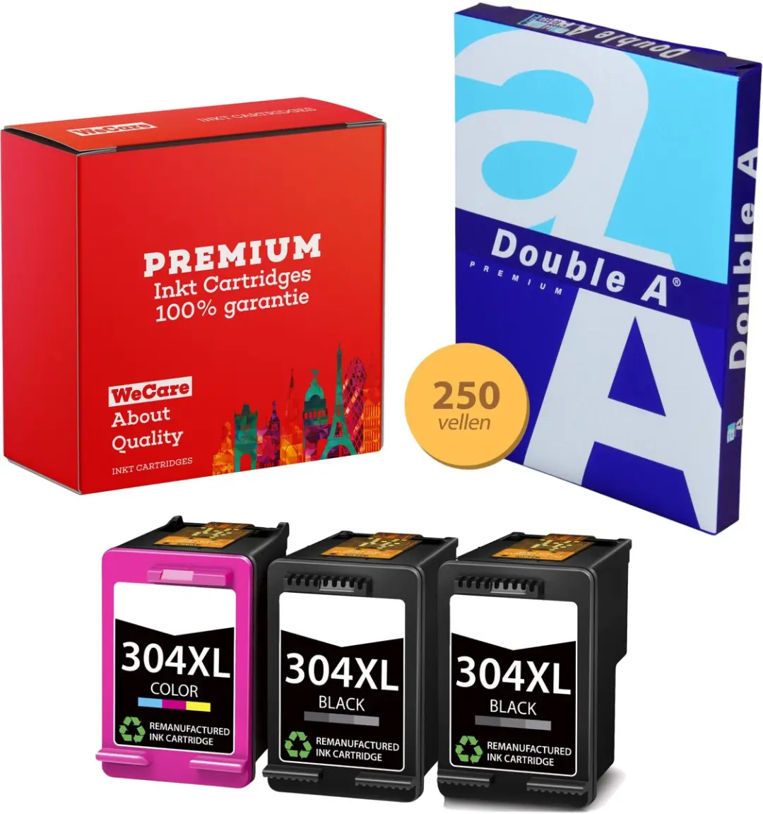 weCare HP 304XL Inktcartridges 3-pack