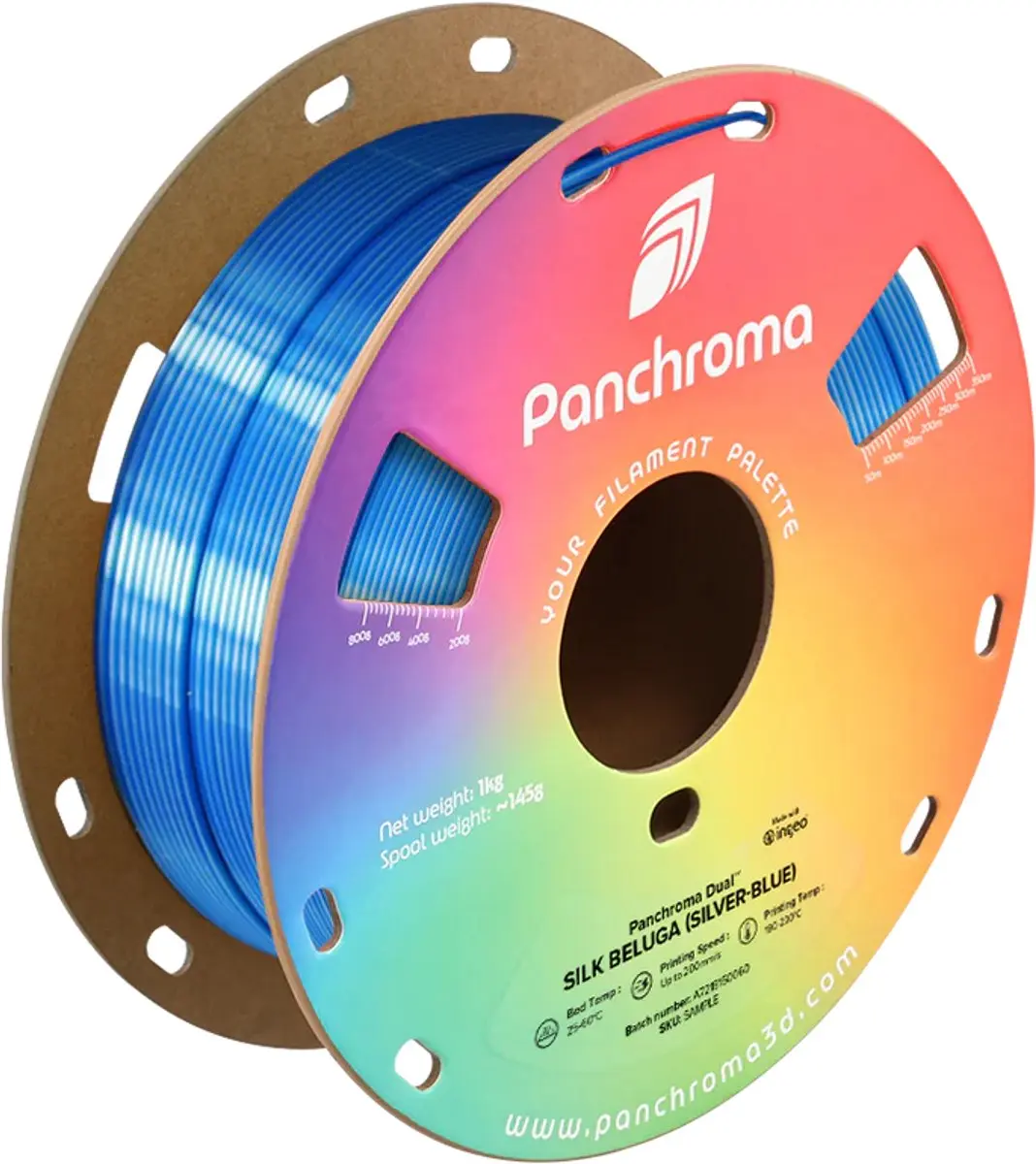 Polymaker Panchroma Dual Silk Beluga PLA 3D Filament 1,75mm