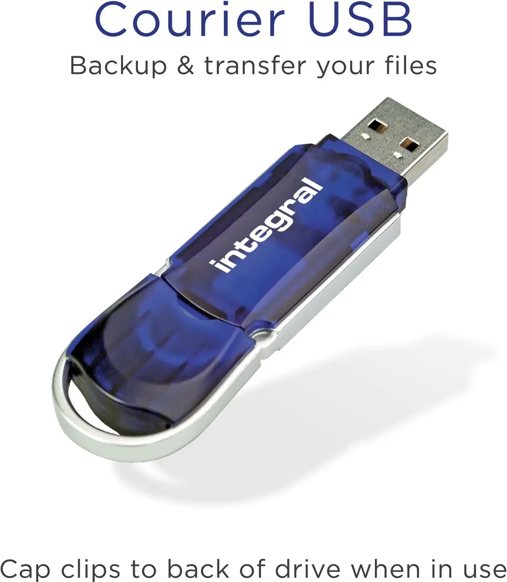 Integral INFD128GBCOUR USB-stick 128GB - Blauw/Zilver