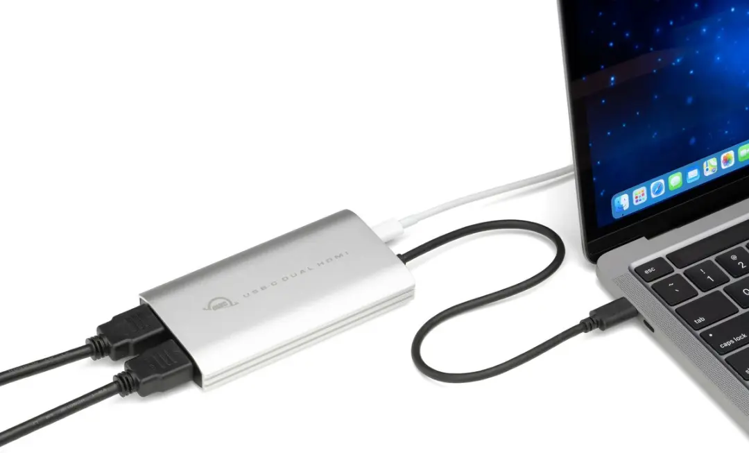 OWC OWCCADPDL2HDMI USB-C naar Dual HDMI 4K Adapter - Zilver