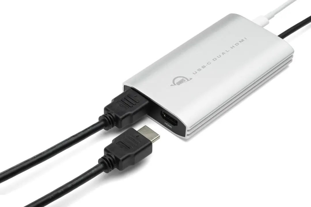 OWC OWCCADPDL2HDMI USB-C naar Dual HDMI 4K Adapter - Zilver