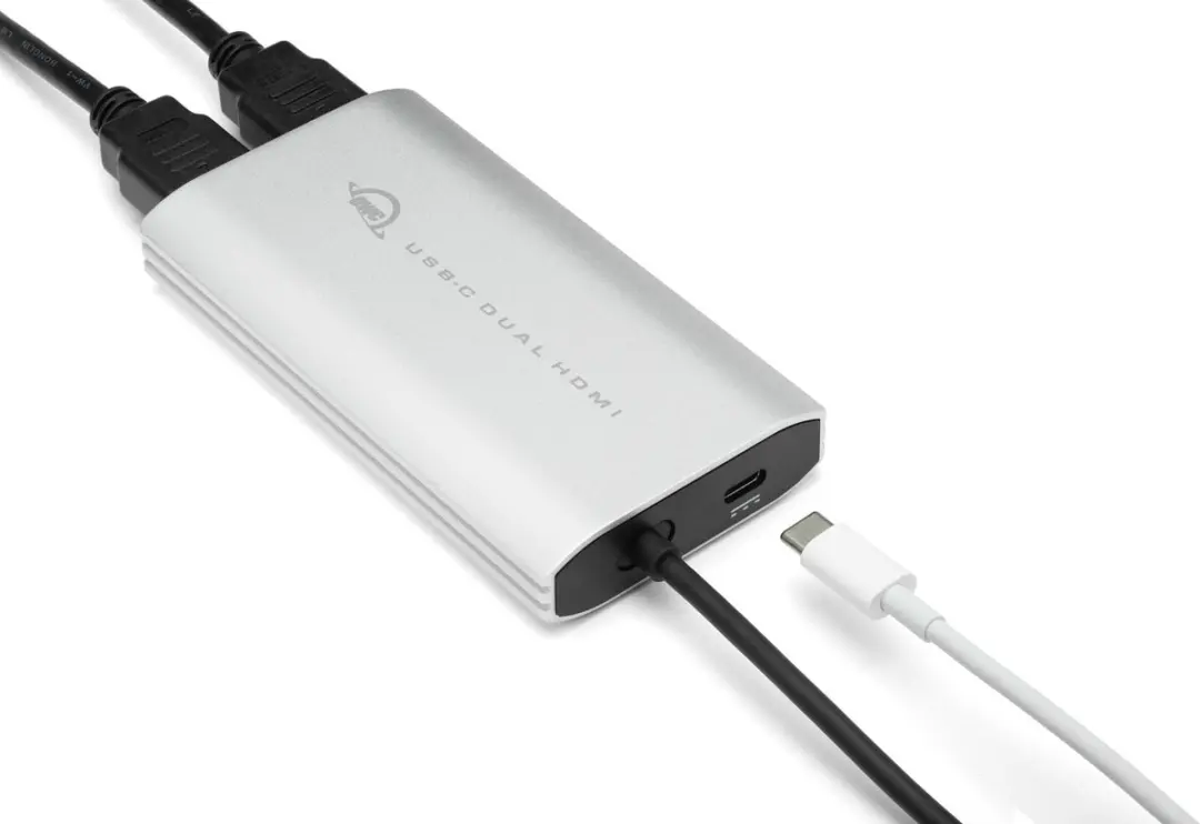 OWC OWCCADPDL2HDMI USB-C naar Dual HDMI 4K Adapter - Zilver