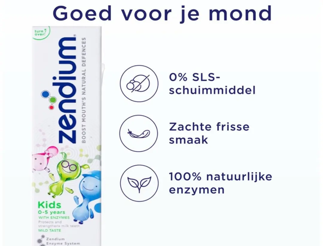 Zendium Kids 0-5 Tandpasta 75ml - 6 Stuks