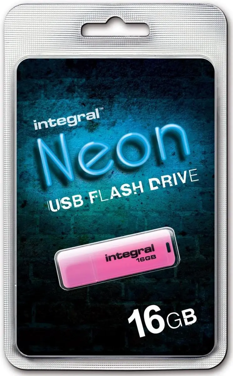 Integral Neon INFD16GBNEONPK USB-stick - 16GB - Pink - afbeelding 5 van 6