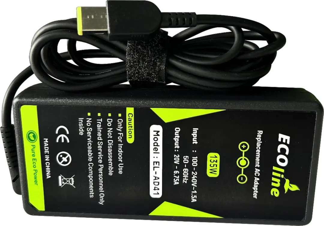 Ecoline Oplader 20V 6.75A 135W - o.a. Lenovo Legion