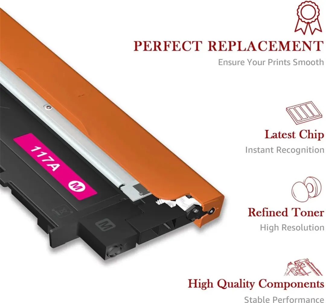 weCare H117A Tonerset 4x - 1000 pagina's - CMYK - HP 117A compatibel