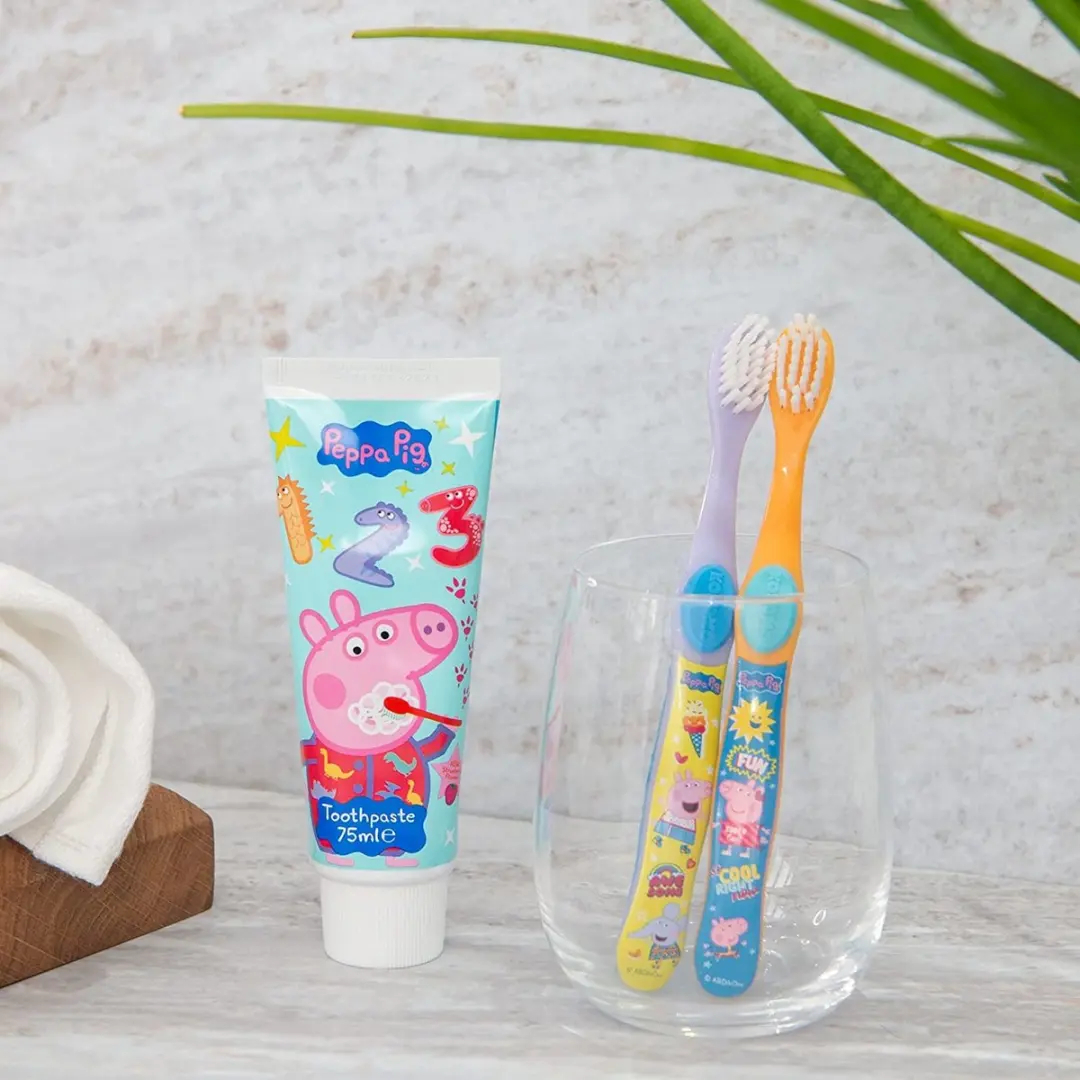 Peppa Pig Tandenborstel Set - 2 Stuks - Oranje/Rozes