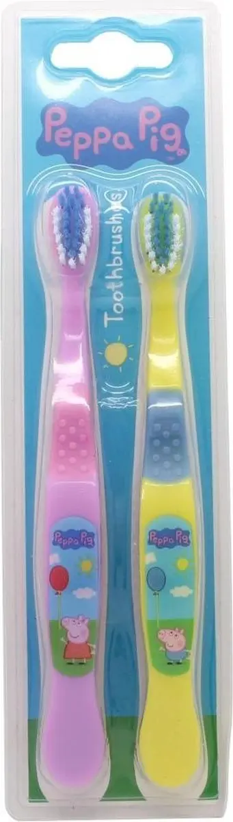 Peppa Pig Tandenborstel Set - 2 Stuks - Oranje/Rozes