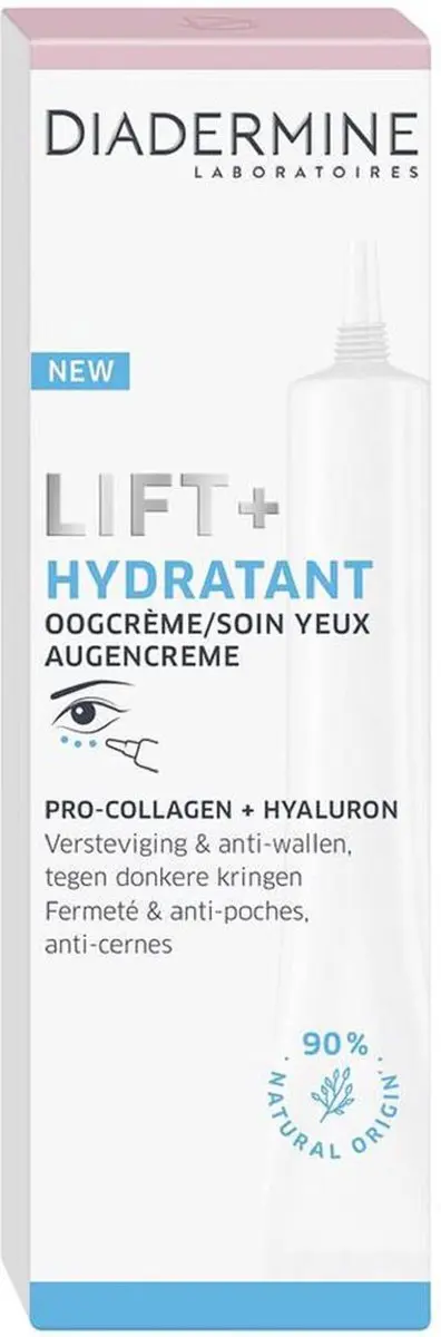 Diadermine Oogcrème Lift+ 3x15ml - Pro-Collageen & Aqua-Fillers