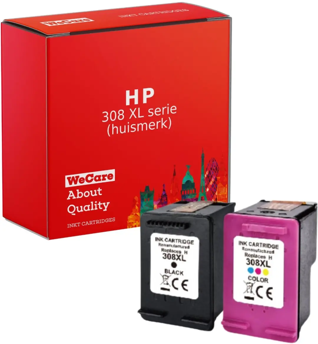 weCare HP 308XL Inktcartridges 2-pack