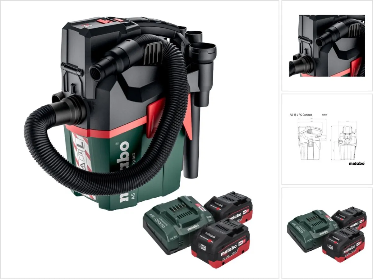 Metabo AS 18 L PC Compact Accustofzuiger 18V
