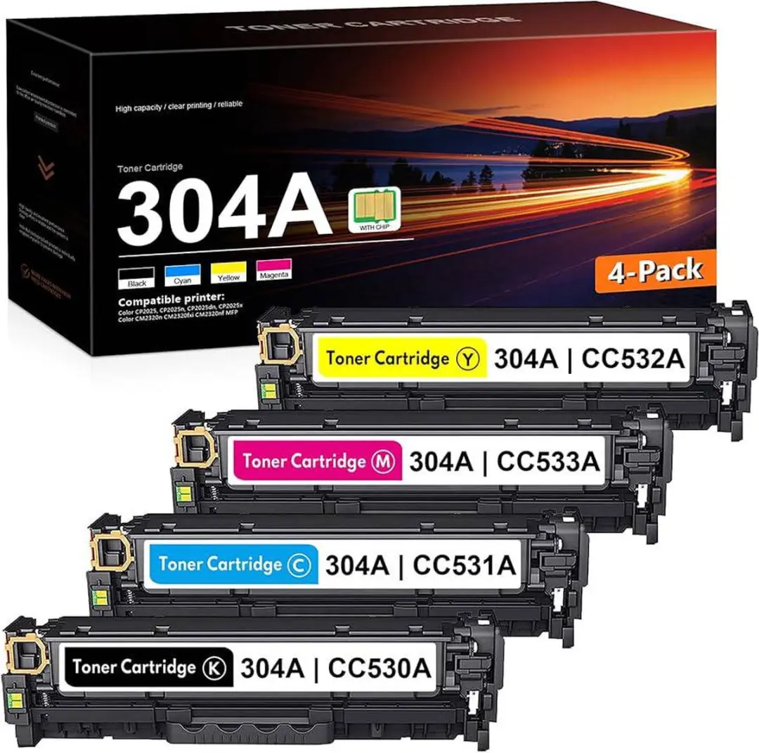 weCare HP 304A Toner Cartridges 4-pack