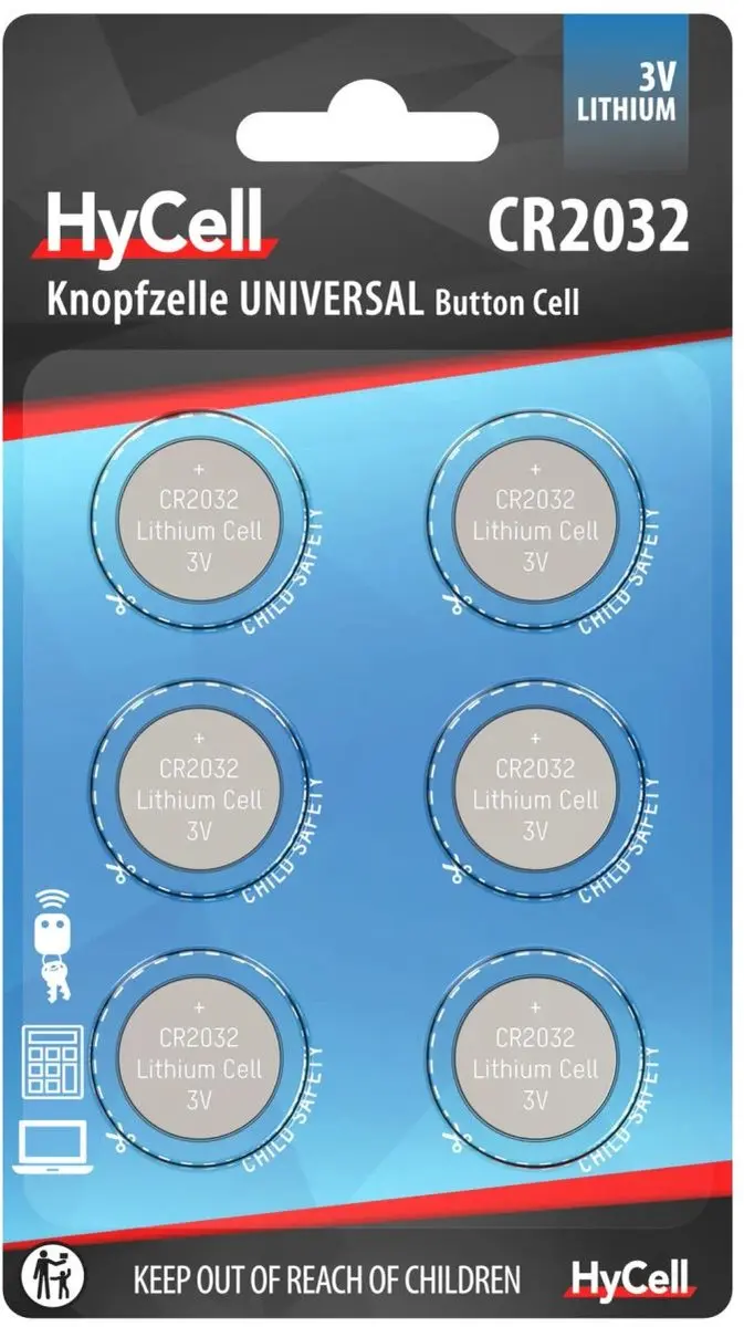 HyCell Knoopcel CR2032 3V - 6 Stuks