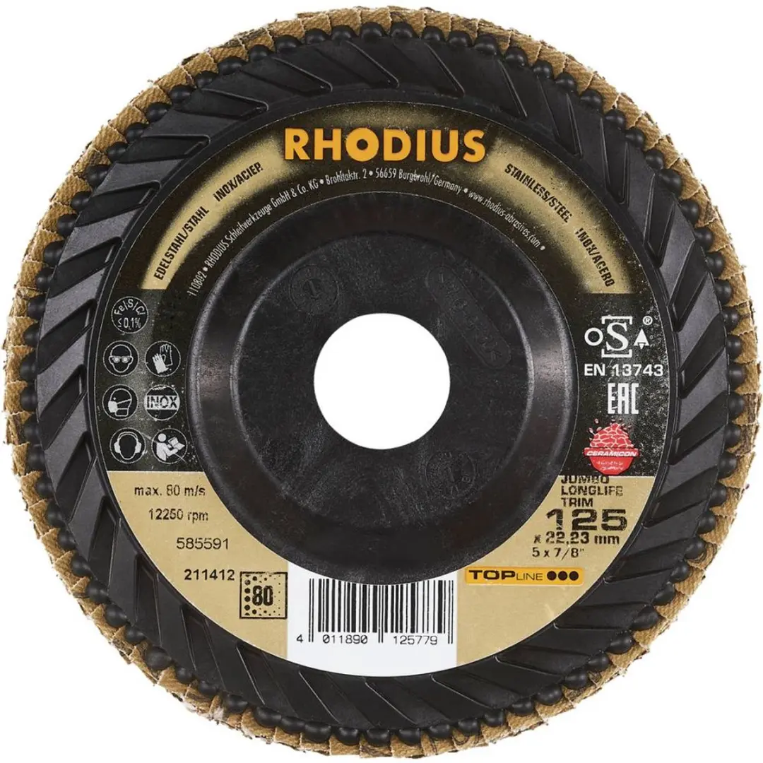 Rhodius 211412 Lamellenschijf RVS - Metaal - 10 Stuks