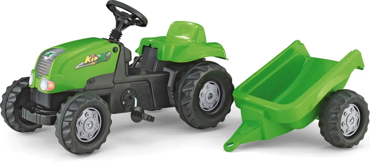 Rolly Toys rollyKid Traptractor met Aanhanger 012169 - Groen