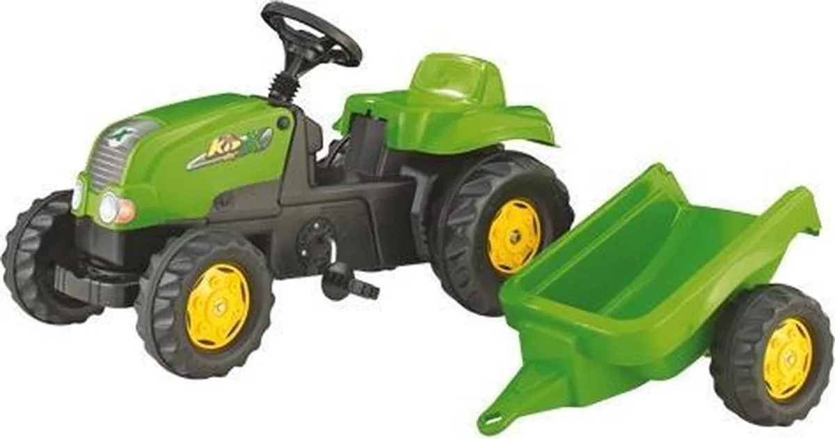 Rolly Toys rollyKid Traptractor met Aanhanger 012169 - Groen
