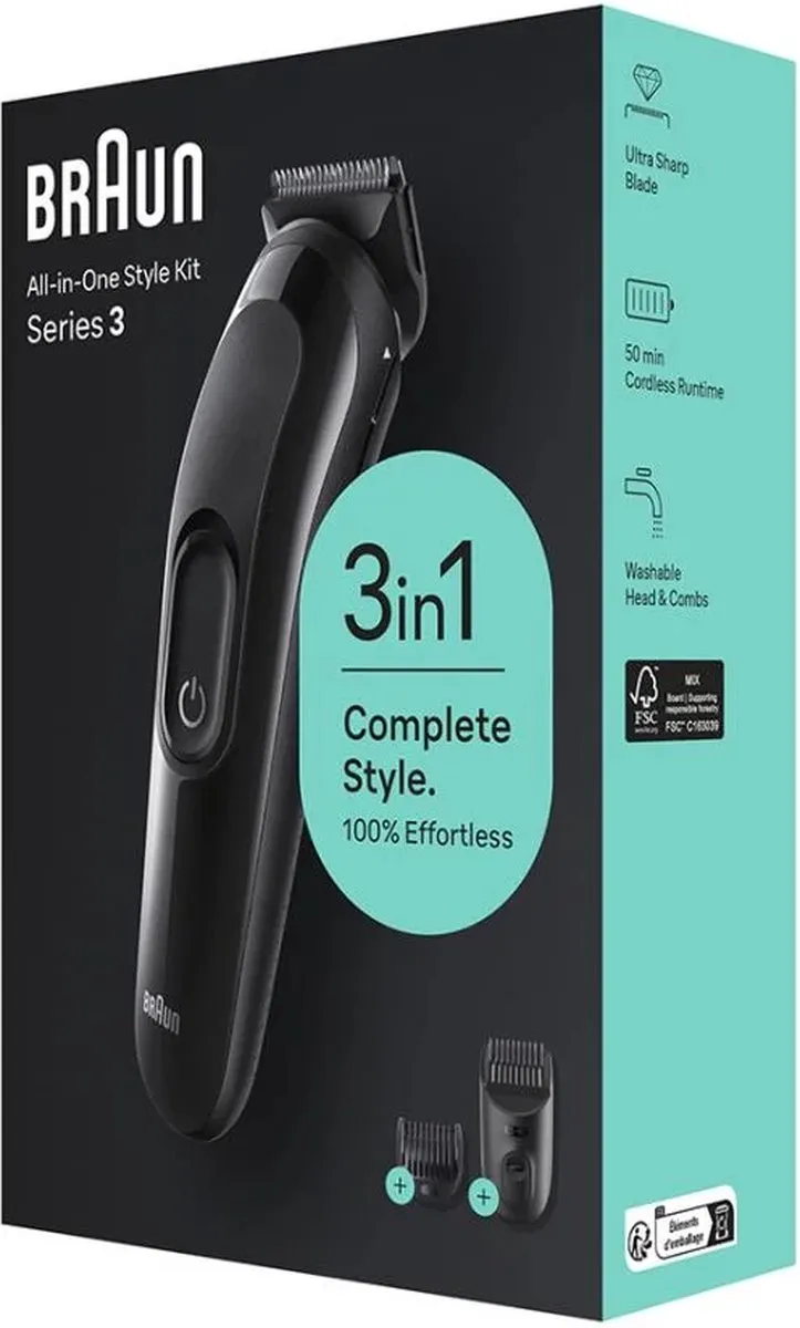 Braun All-In-One Style Kit SK2400 - 2-in-1 Set - Zwart