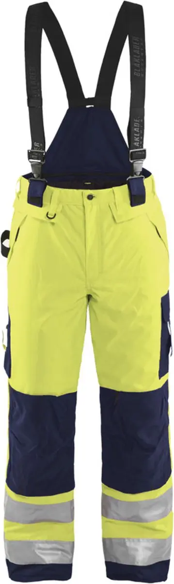 Blåkläder Winterwerkbroek High Vis 1885-1977 - 56 - Geel/Marineblauw