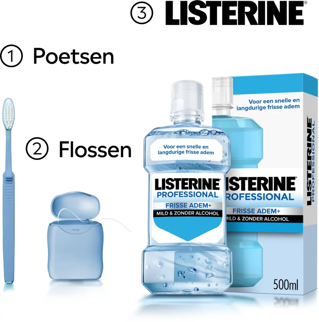 Listerine Professional Frisse Adem+ Mondspoeling 500ml